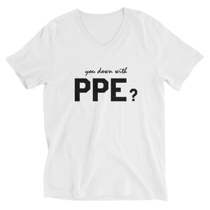 Unisex Short Sleeve V-Neck T-Shirt - PPE Dark