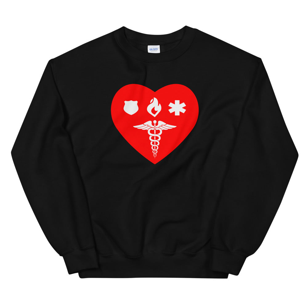 Sweatshirt - Healthcare 1st Responder Love Blk/ Nvy