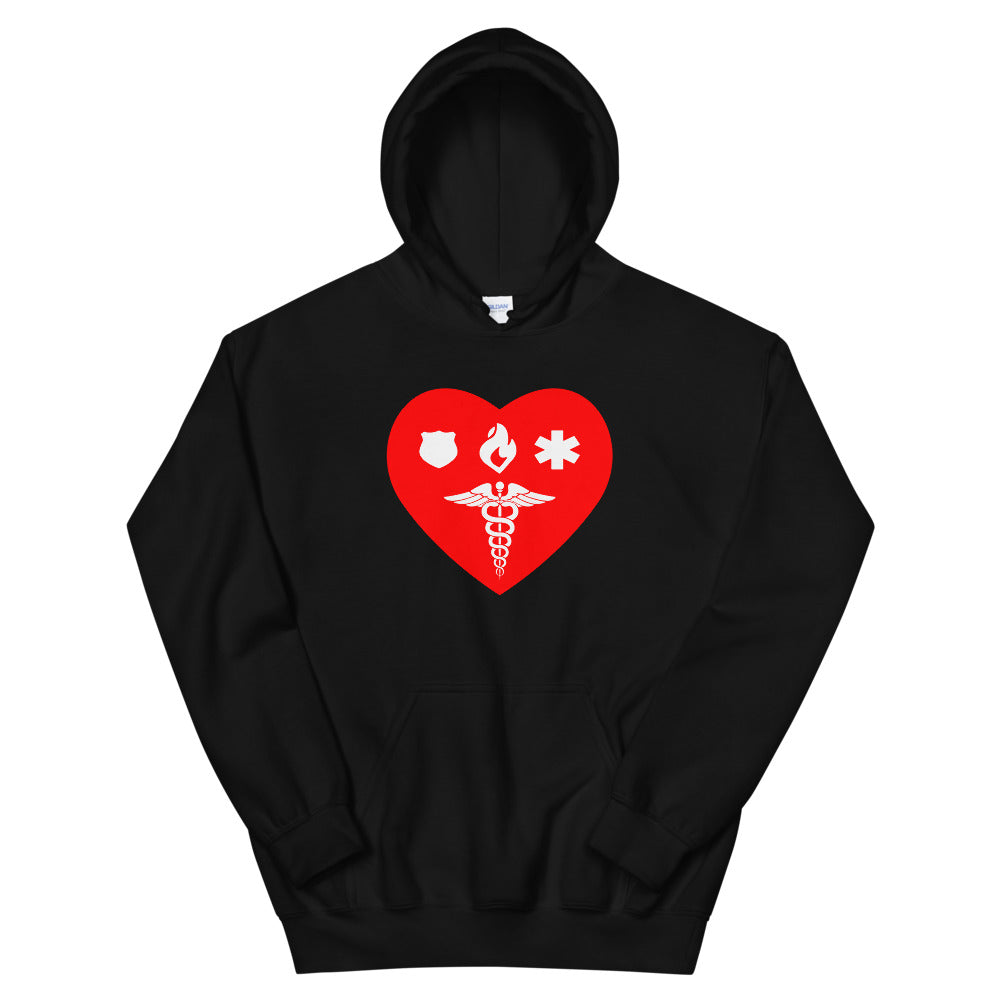 Hooded Sweatshirt - Healthcare 1st Responder Love