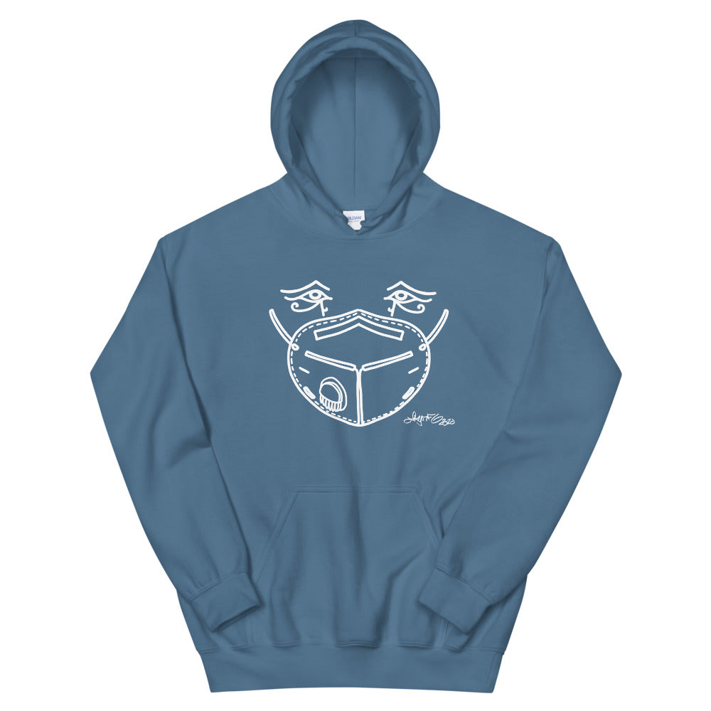 Hooded Sweatshirt - Mask Eyes Light