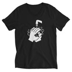 Unisex Short Sleeve V-Neck T-Shirt - Clean Hands Light